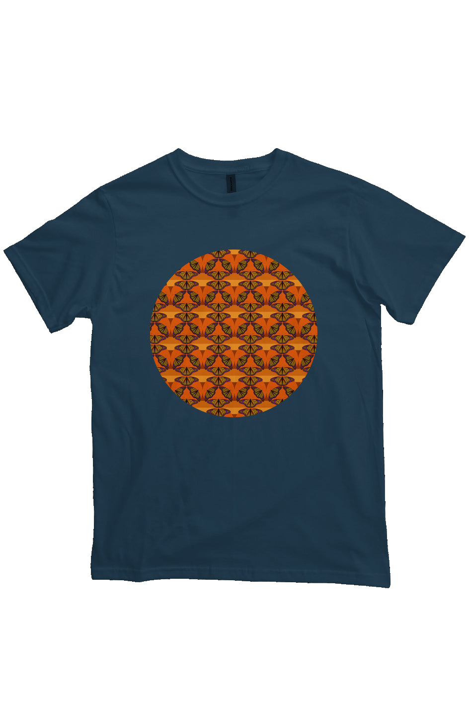 Organic Unisex Crewneck T-shirt - Butterfly Sunset Circle