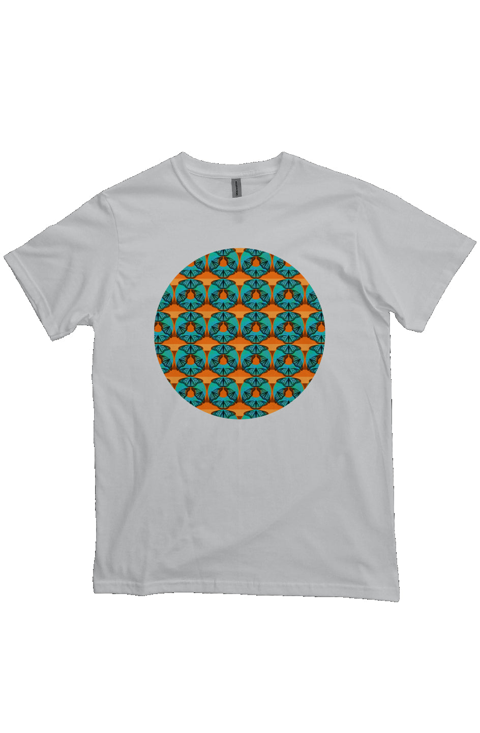 Organic Unisex Crewneck T-shirt - Blue Donut Butterfly Circle