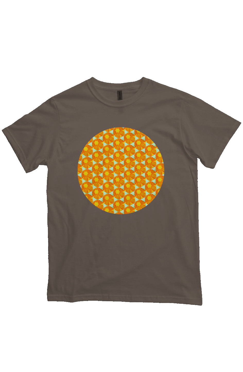 Organic Unisex Crewneck T-shirt - Papaya Sunflower