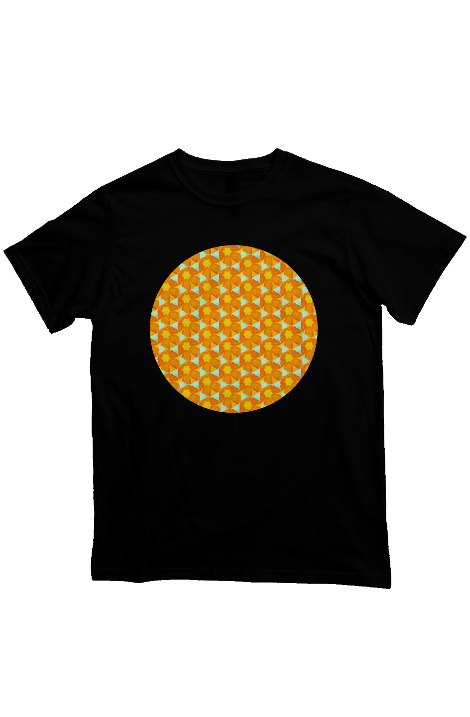 Organic Unisex Crewneck T-shirt - Papaya Sunflower