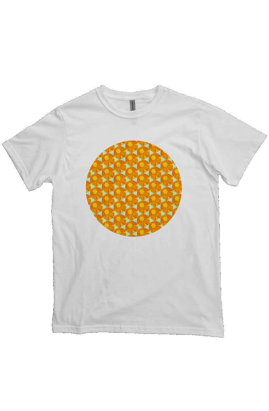 Organic Unisex Crewneck T-shirt - Papaya Sunflower