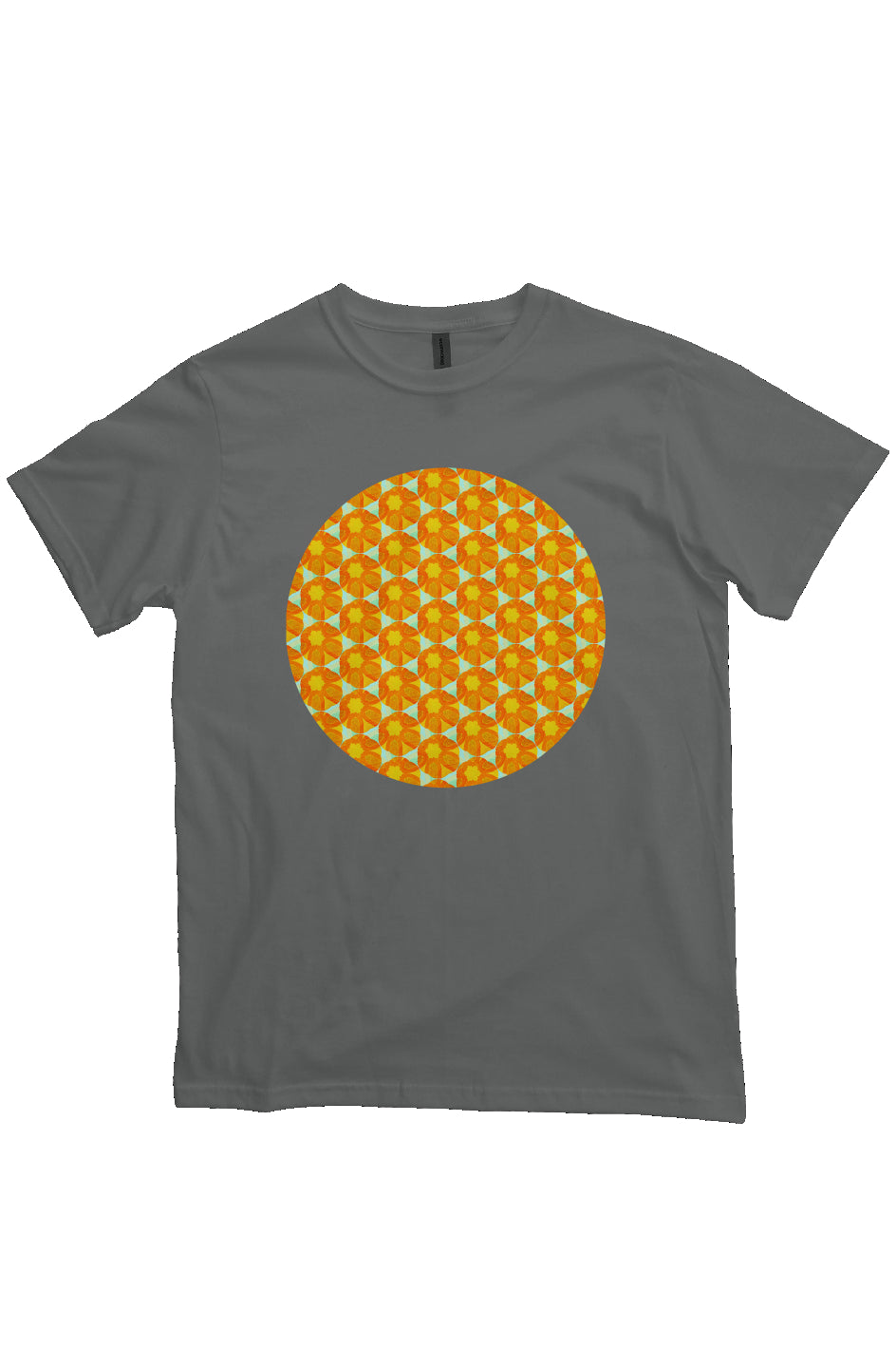 Organic Unisex Crewneck T-shirt - Papaya Sunflower