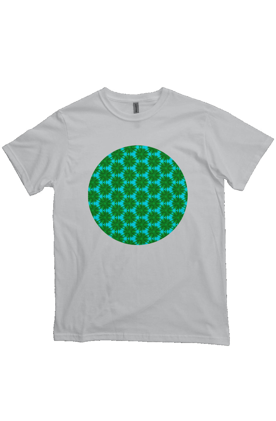 Organic Unisex Crewneck T-shirt - Big Palm Pattern Circle