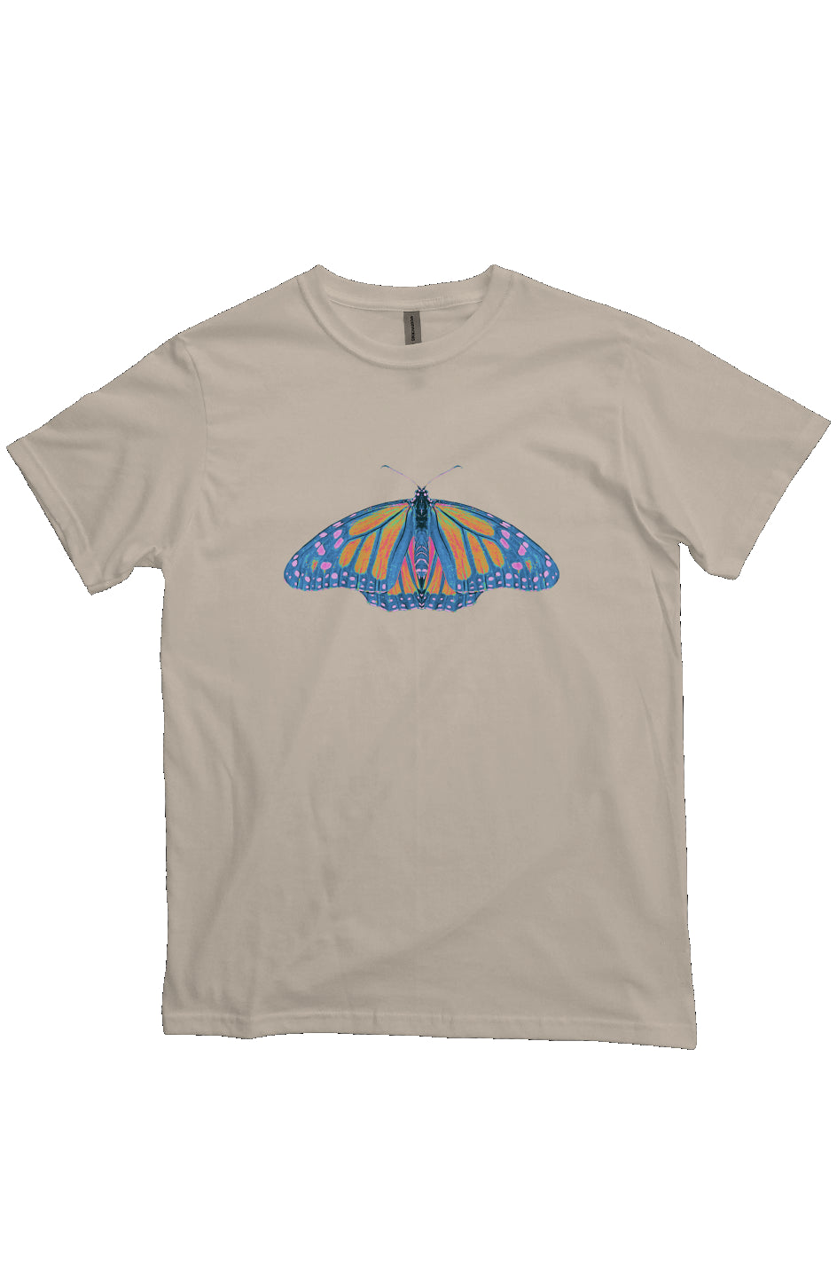 Organic Unisex Crewneck T-shirt - Thermal Monarch Butterfly