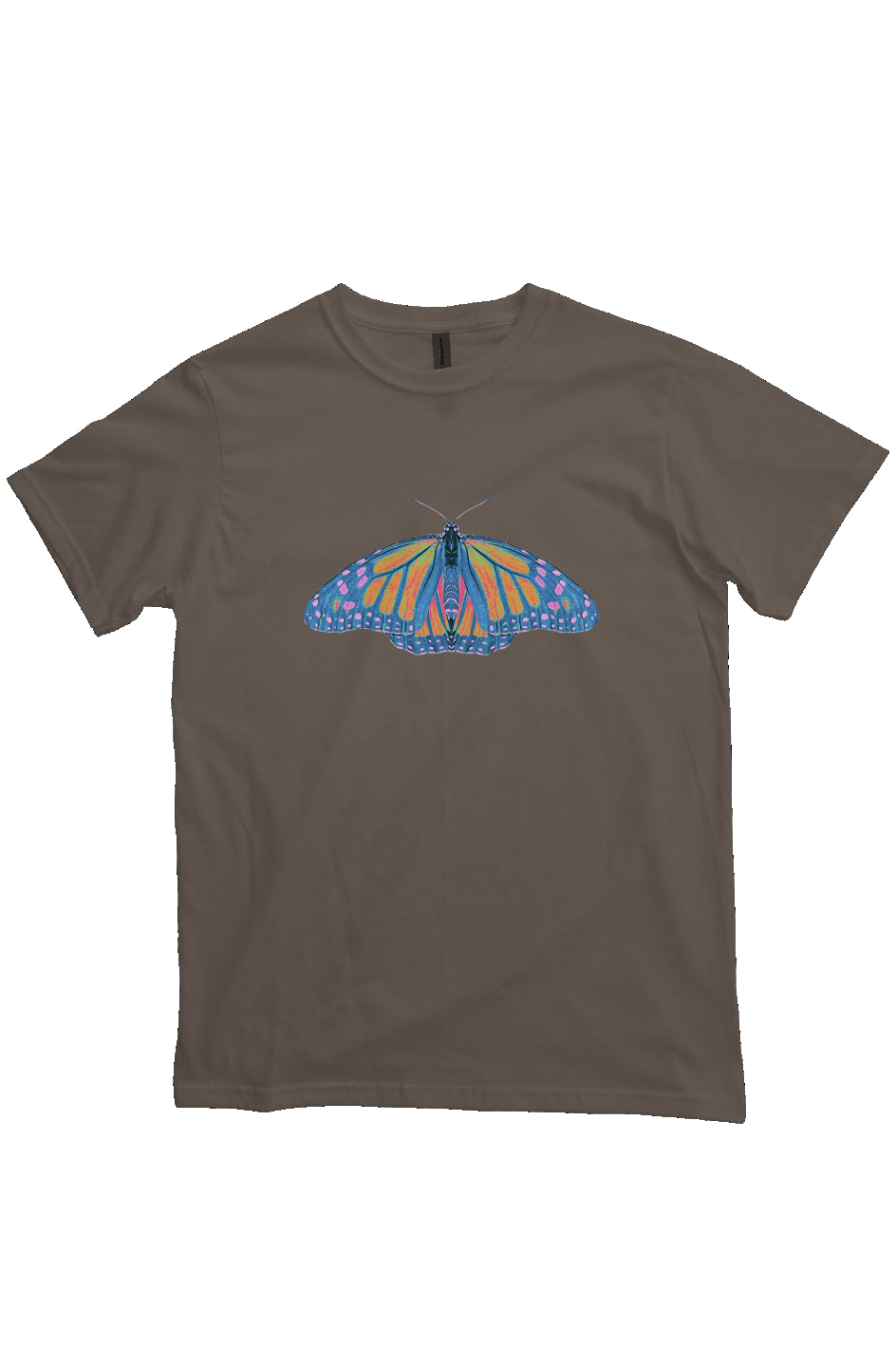 Organic Unisex Crewneck T-shirt - Thermal Monarch Butterfly