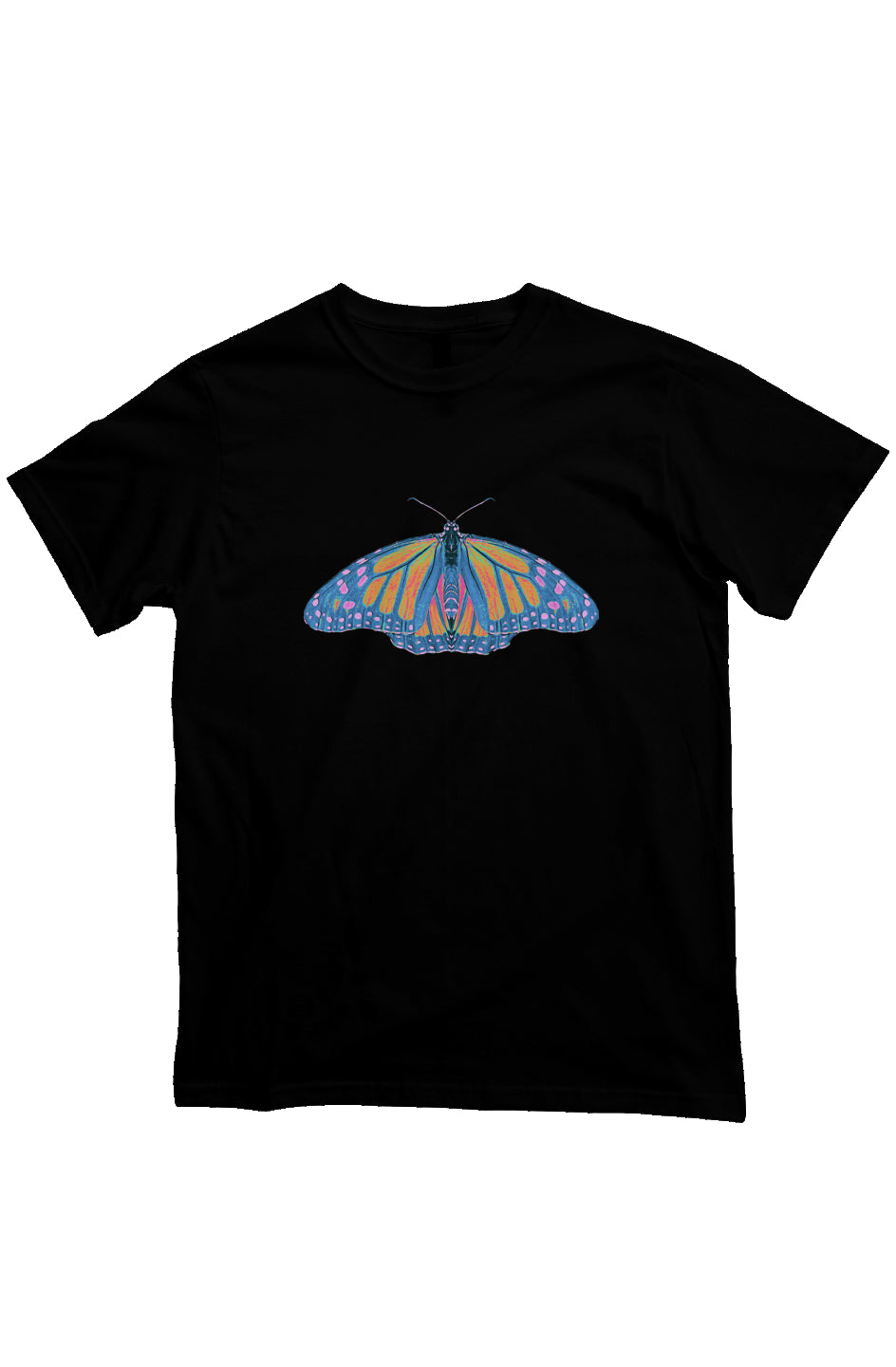 Organic Unisex Crewneck T-shirt - Thermal Monarch Butterfly