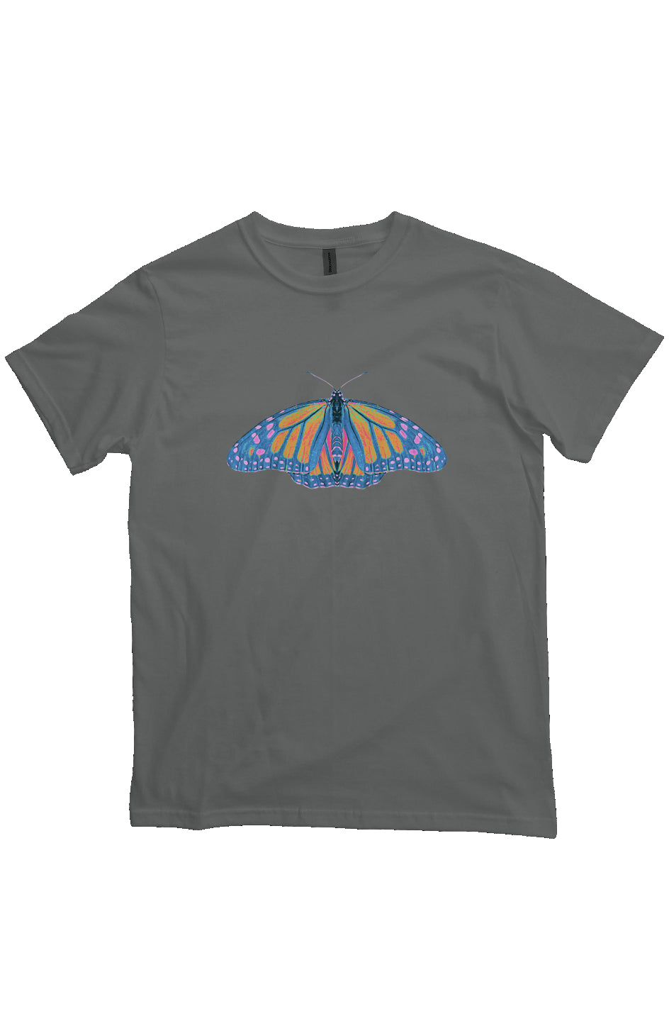 Organic Unisex Crewneck T-shirt - Thermal Monarch Butterfly