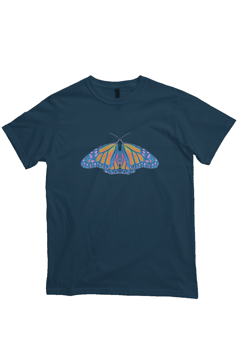 Organic Unisex Crewneck T-shirt - Thermal Monarch Butterfly