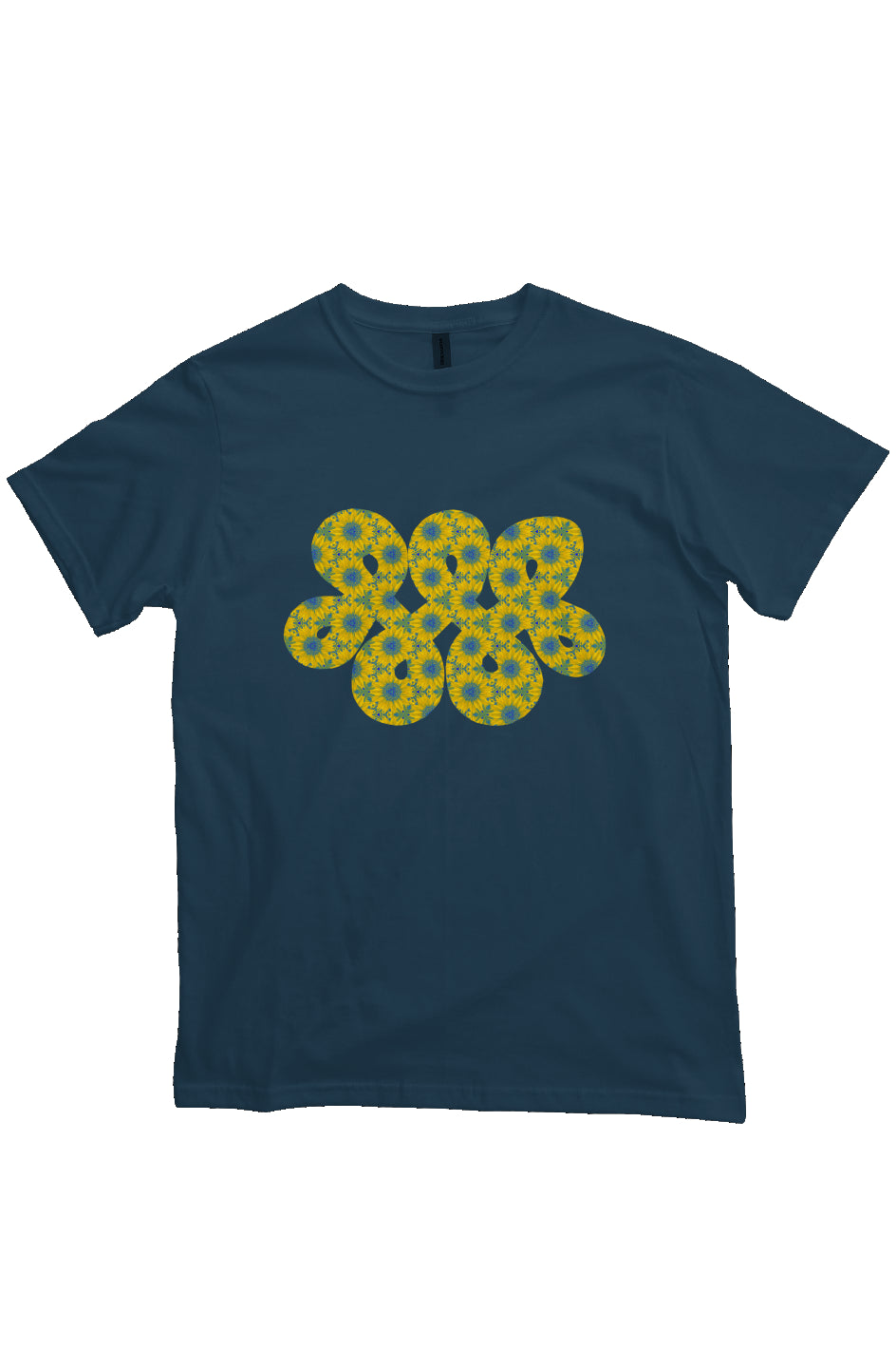 Organic Unisex Crewneck T-shirt - Vermont Sunflower Infinity Loop