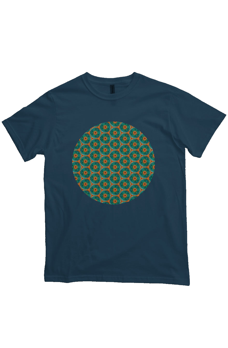 Organic Unisex Crewneck T-shirt - Fuzzy Donut Flower Circle