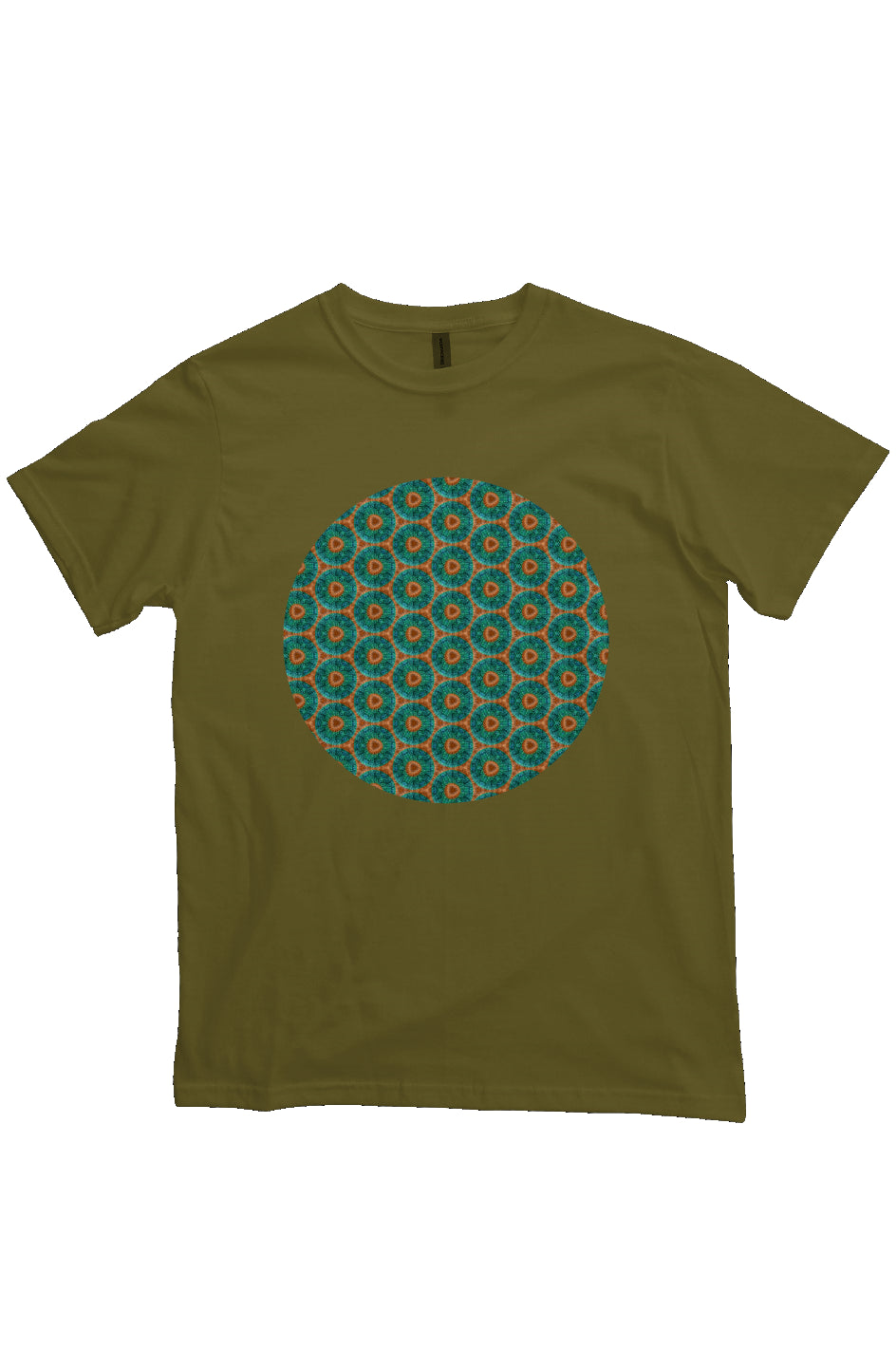 Organic Unisex Crewneck T-shirt - Fuzzy Donut Flower Circle