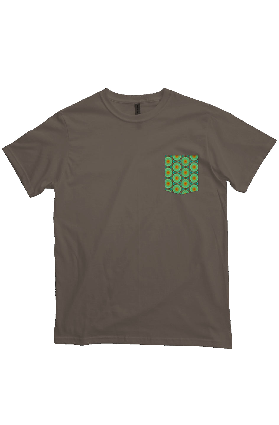 Organic Unisex Crewneck T-shirt - Green Tapa Circles