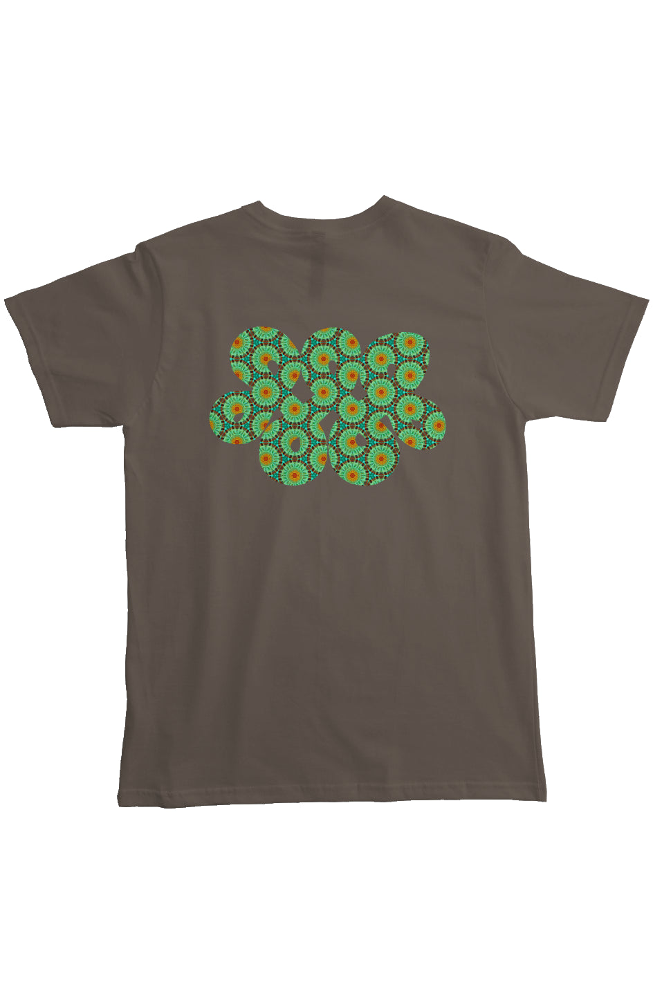 Organic Unisex Crewneck T-shirt - Green Tapa Circles