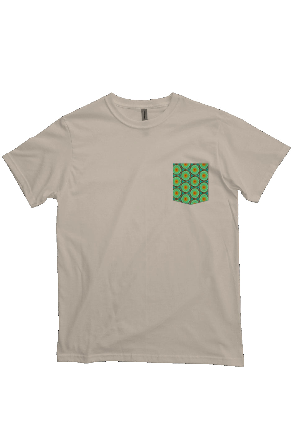 Organic Unisex Crewneck T-shirt - Green Tapa Circles
