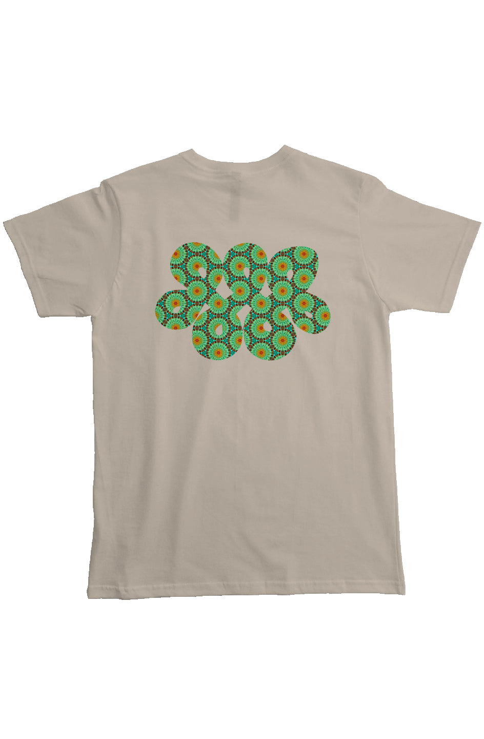 Organic Unisex Crewneck T-shirt - Green Tapa Circles