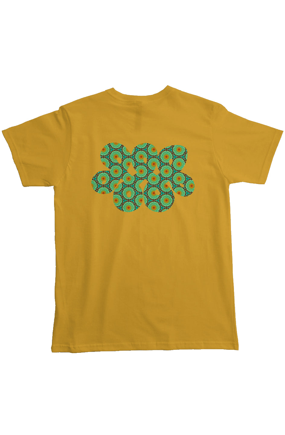 Organic Unisex Crewneck T-shirt - Green Tapa Circles