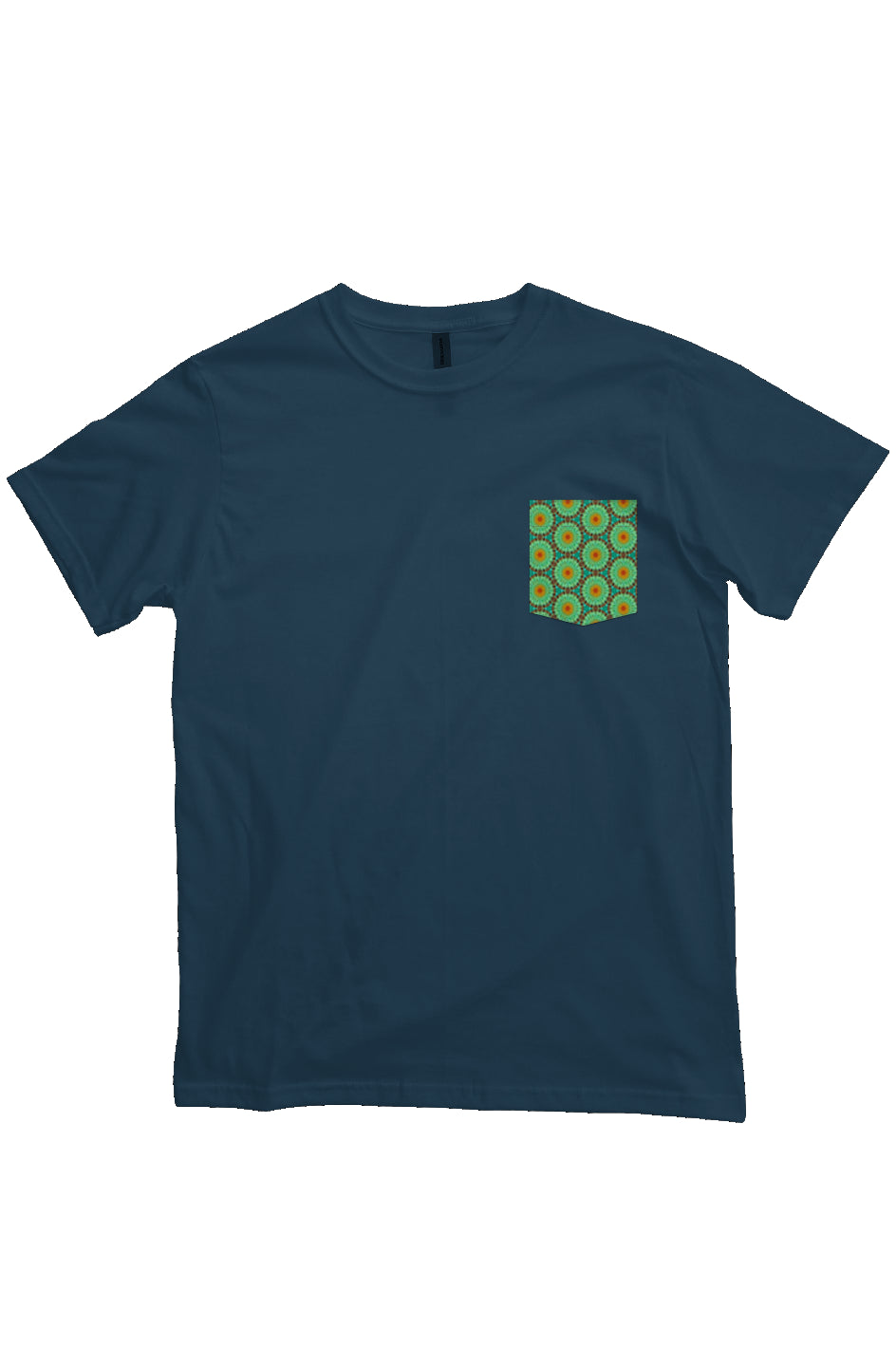 Organic Unisex Crewneck T-shirt - Green Tapa Circles