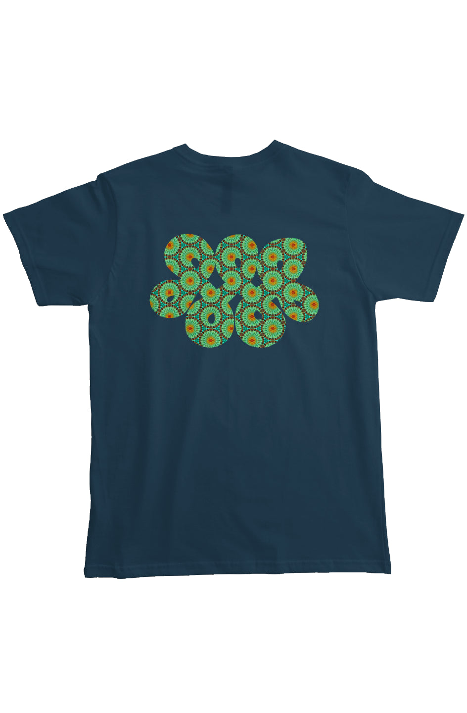 Organic Unisex Crewneck T-shirt - Green Tapa Circles