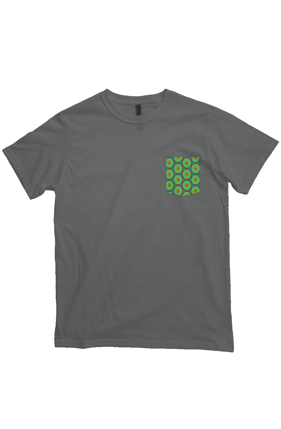 Organic Unisex Crewneck T-shirt - Green Tapa Circles