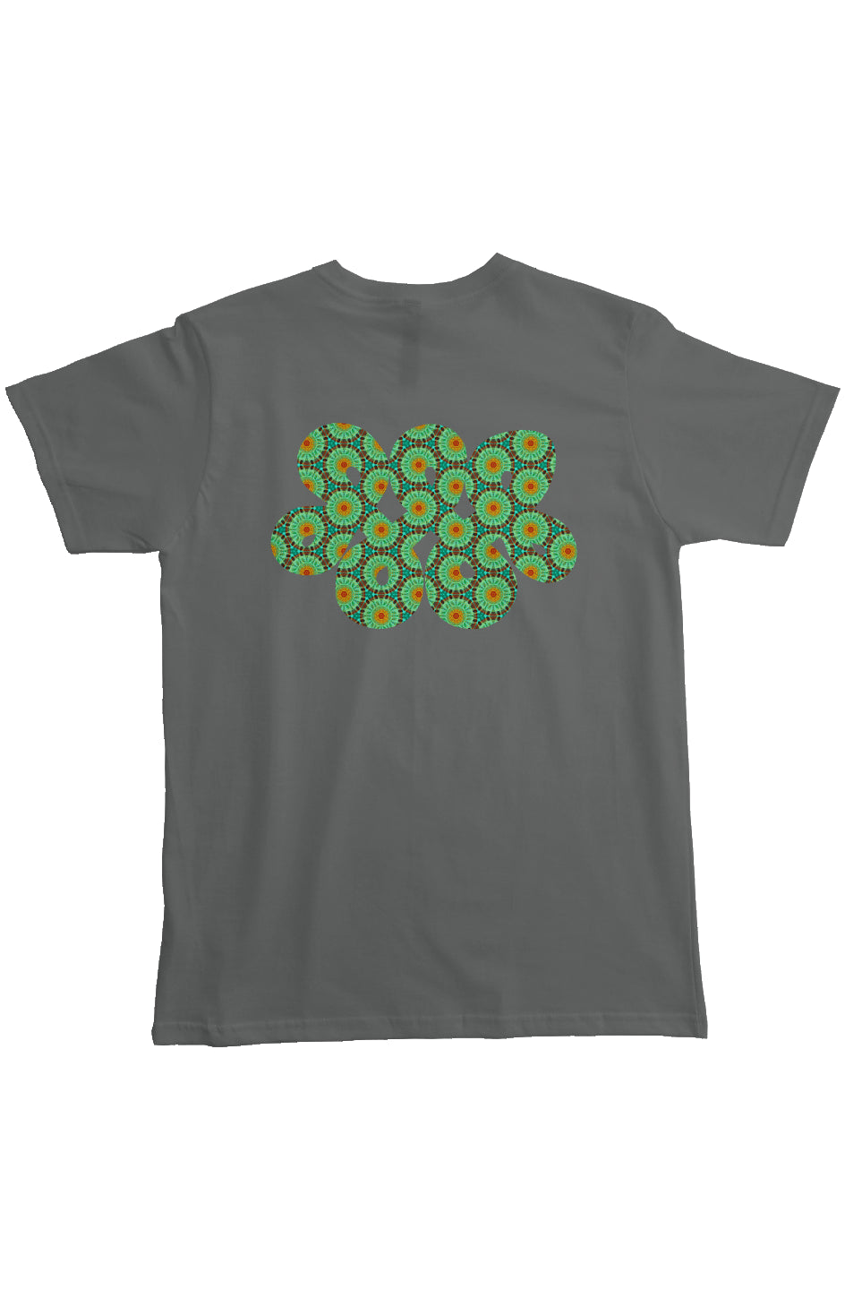 Organic Unisex Crewneck T-shirt - Green Tapa Circles