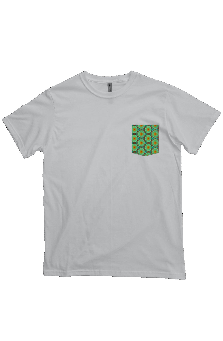 Organic Unisex Crewneck T-shirt - Green Tapa Circles