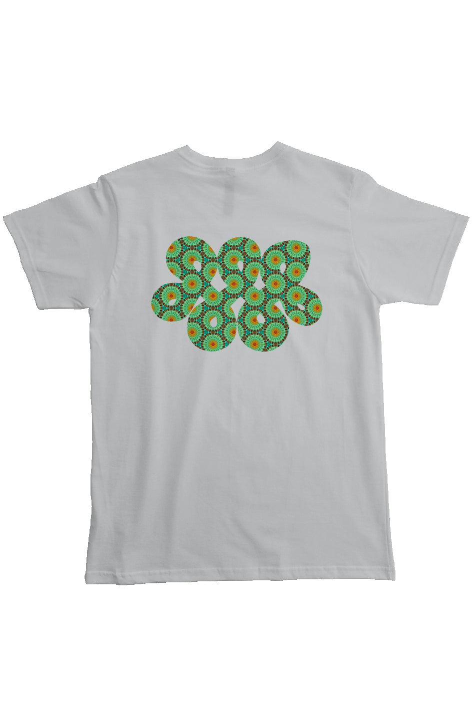 Organic Unisex Crewneck T-shirt - Green Tapa Circles
