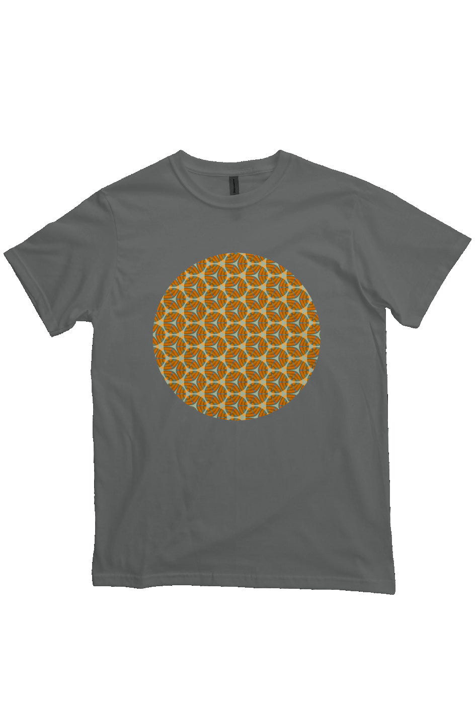Organic Unisex Crewneck T-shirt - Four Striped Batik Eyes Circle