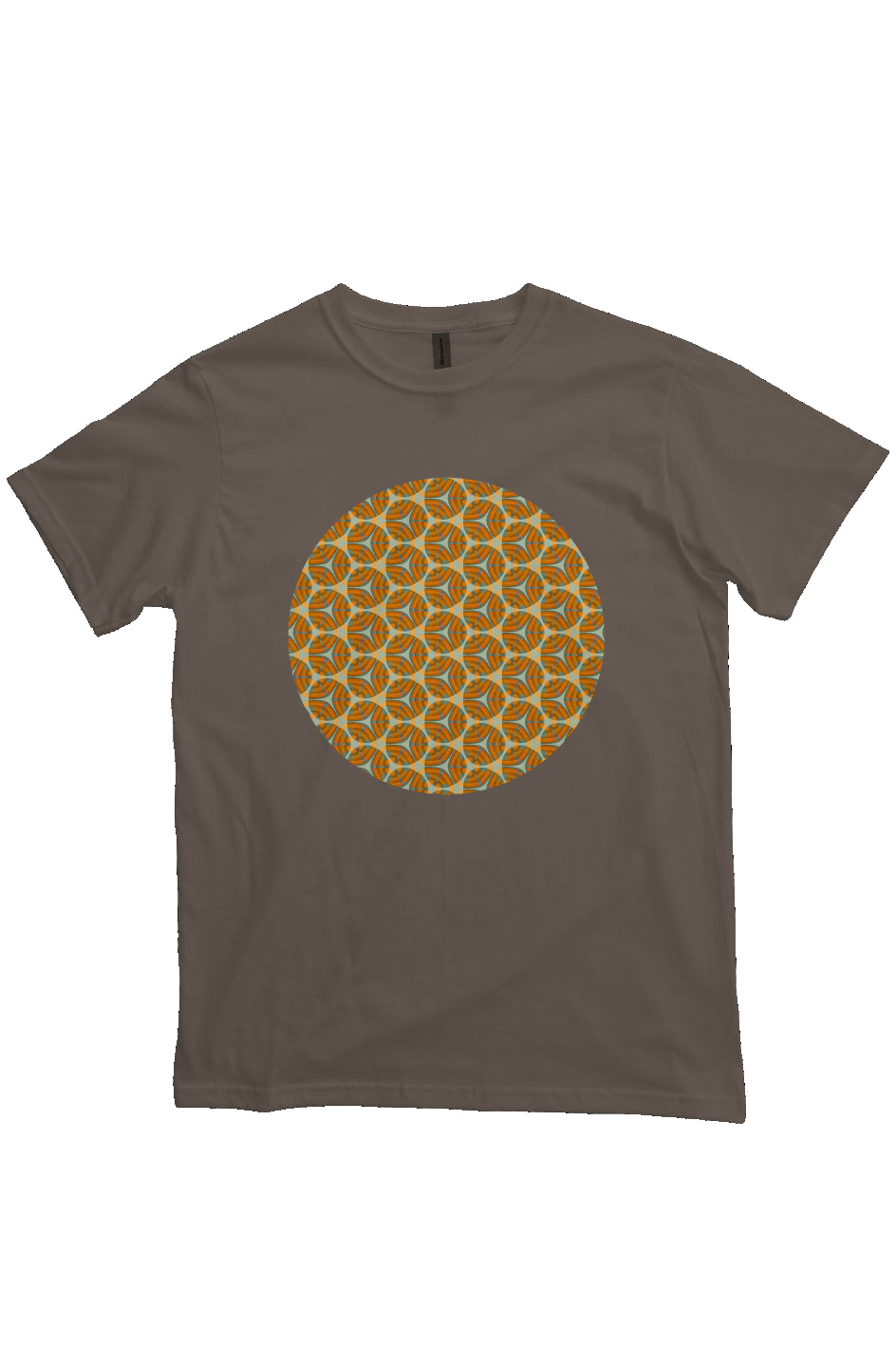 Organic Unisex Crewneck T-shirt - Four Striped Batik Eyes Circle