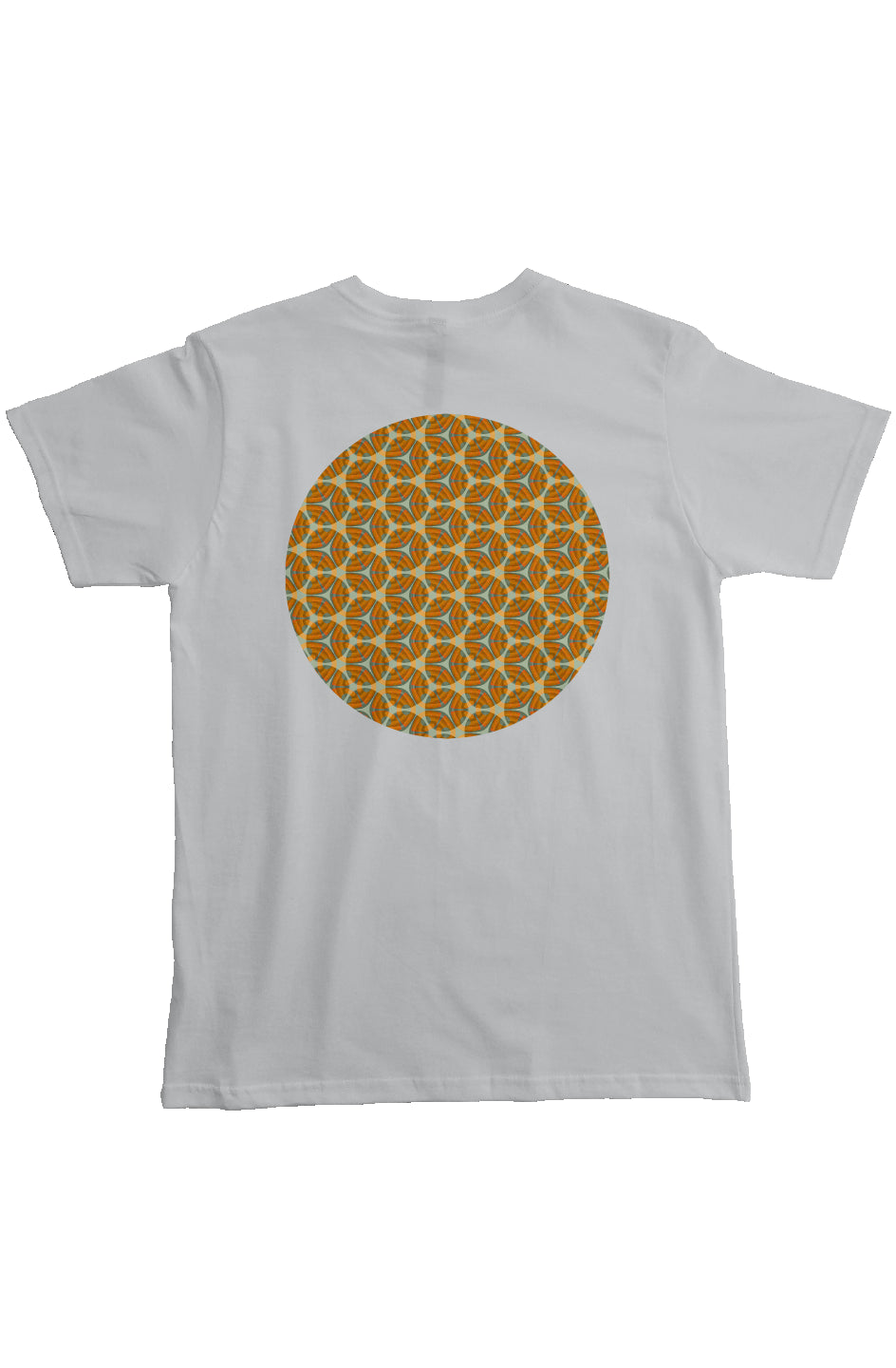 Organic Heavyweight Short Sleeve Pocket T-Shirt - Four Striped Batik Eyes Circle