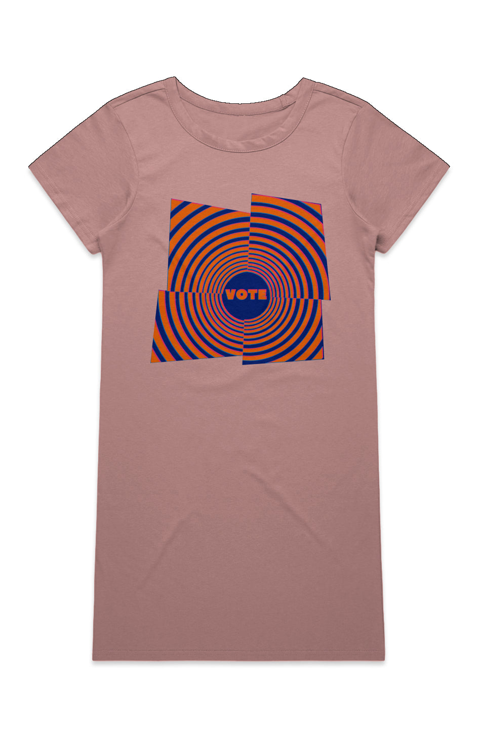Mika Organic Cotton T-Shirt Dress - Psychedelic Vote Pop