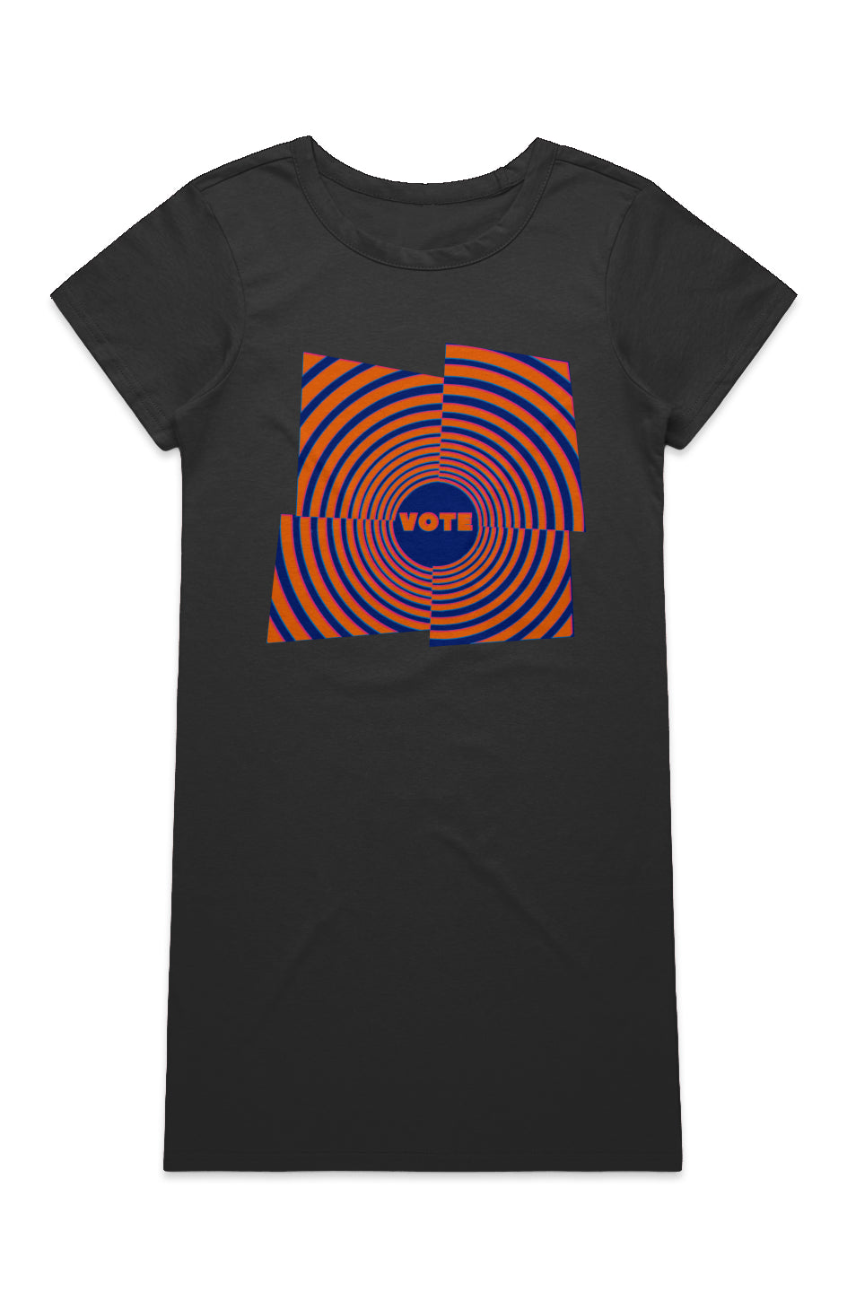 Mika Organic Cotton T-Shirt Dress - Psychedelic Vote Pop