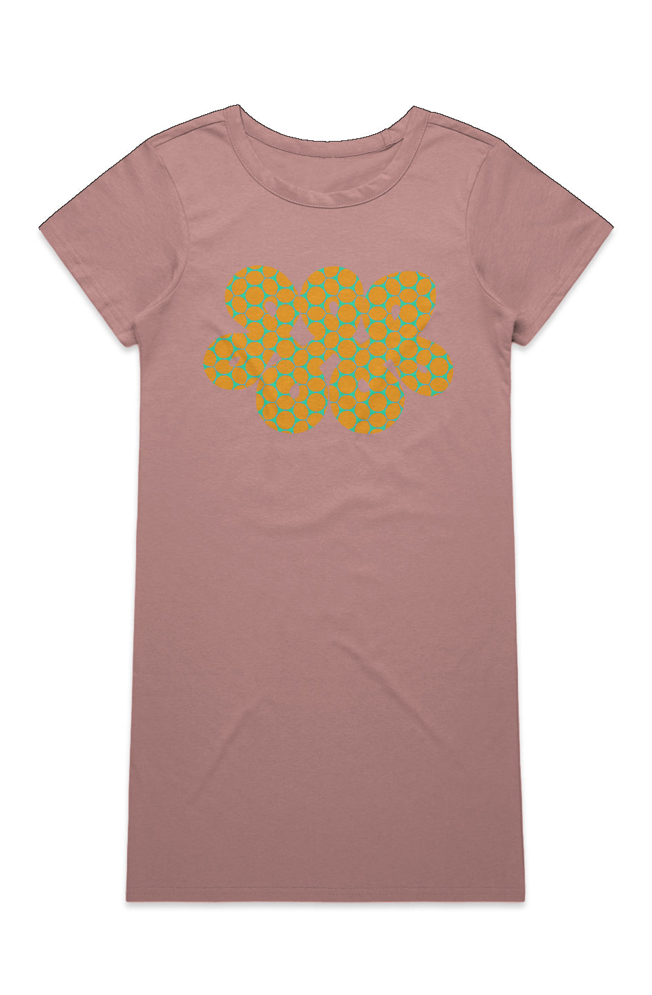 Mika Organic Cotton T-Shirt Dress - Lemon Bubble Infinity Loop