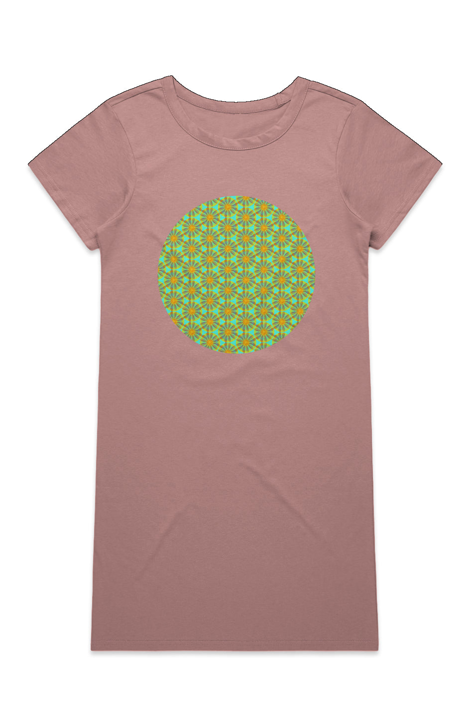 Mika Organic Cotton T-Shirt Dress - Iyasare Leaf Loop