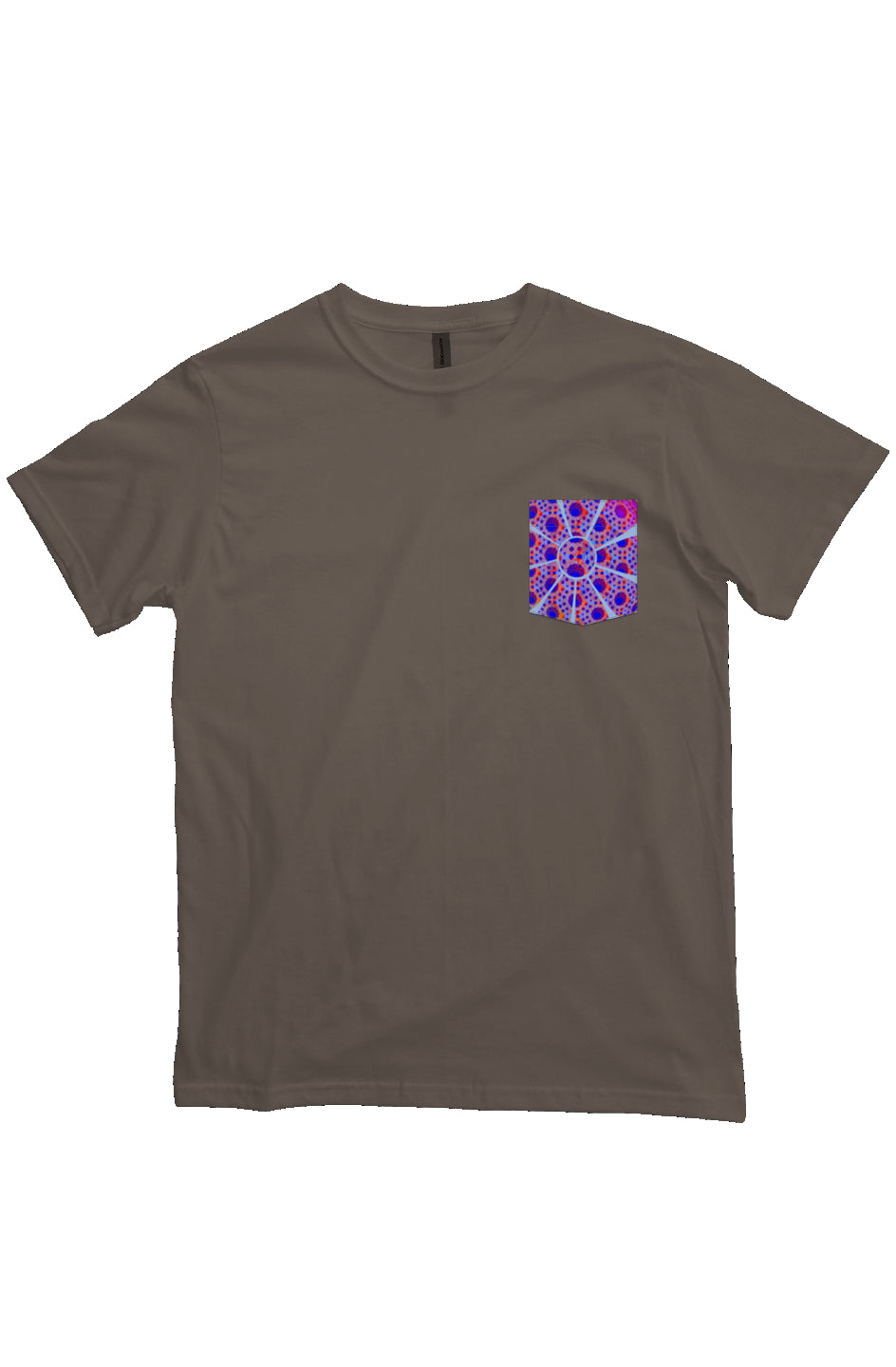 Organic Pocket T-Shirt - Double Down Donut Flower