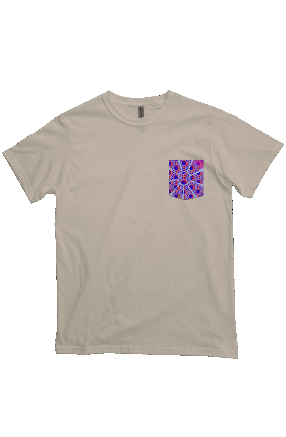 Organic Pocket T-Shirt - Double Down Donut Flower