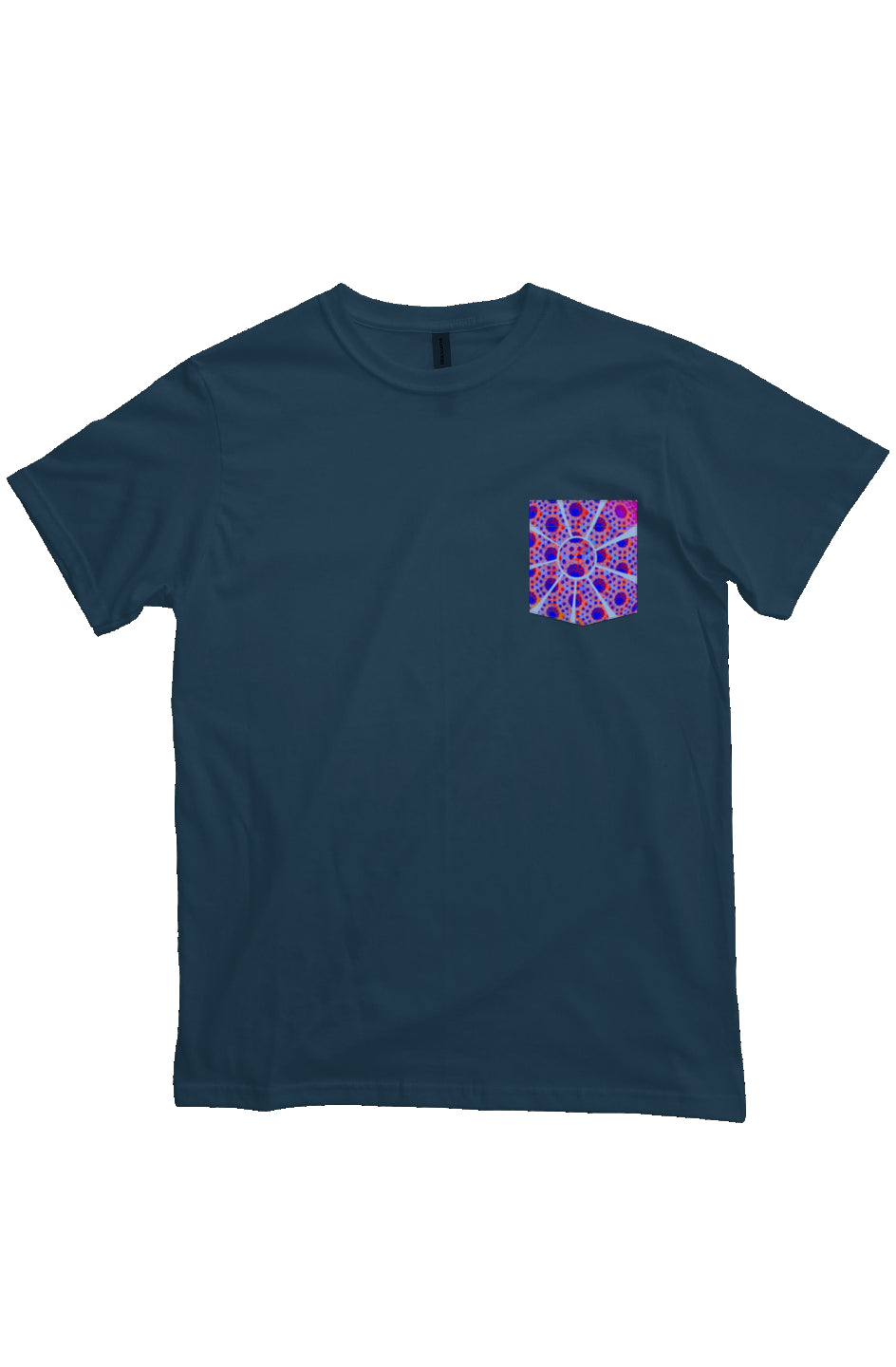 Organic Pocket T-Shirt - Double Down Donut Flower