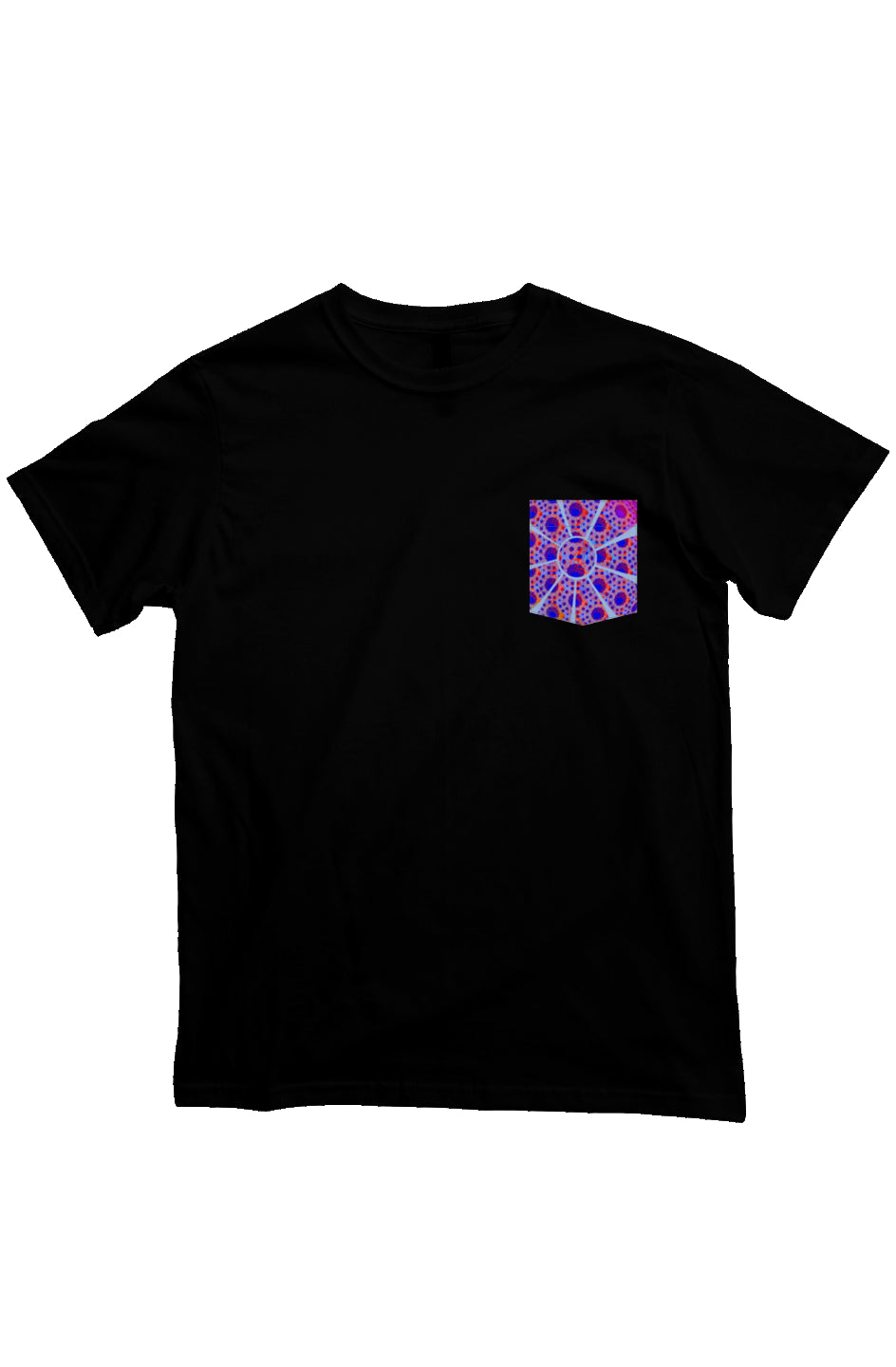 Organic Pocket T-Shirt - Double Down Donut Flower