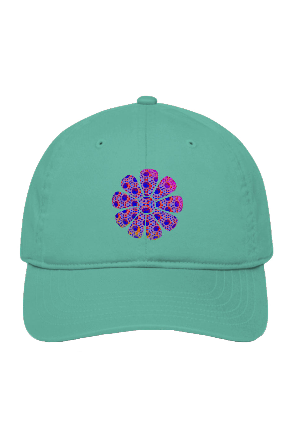 Organic Baseball Cap - Double Down Donut Flower