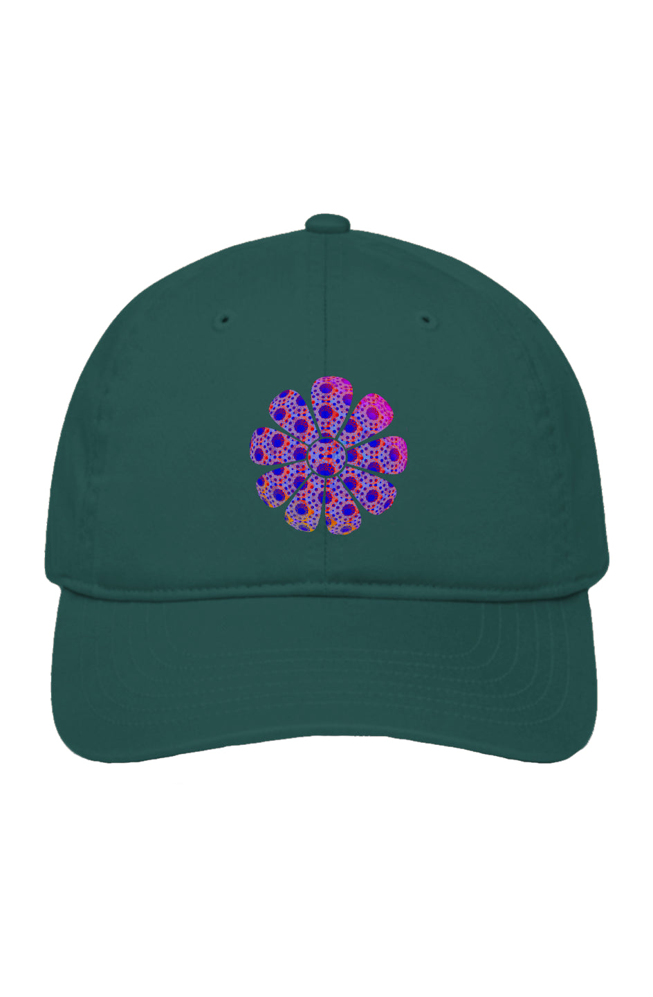 Organic Baseball Cap - Double Down Donut Flower
