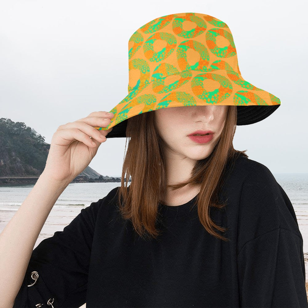 Women's All Over Print Bucket Hat - Psychedelic Donut Squeeze