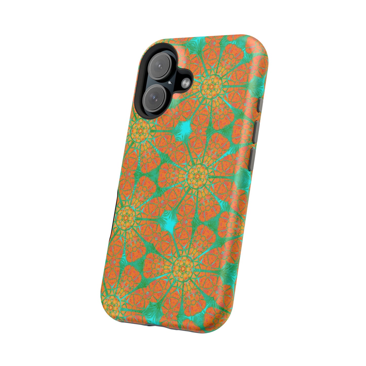 Magnetic iPhone Case - Cracked Batik Eye Flower