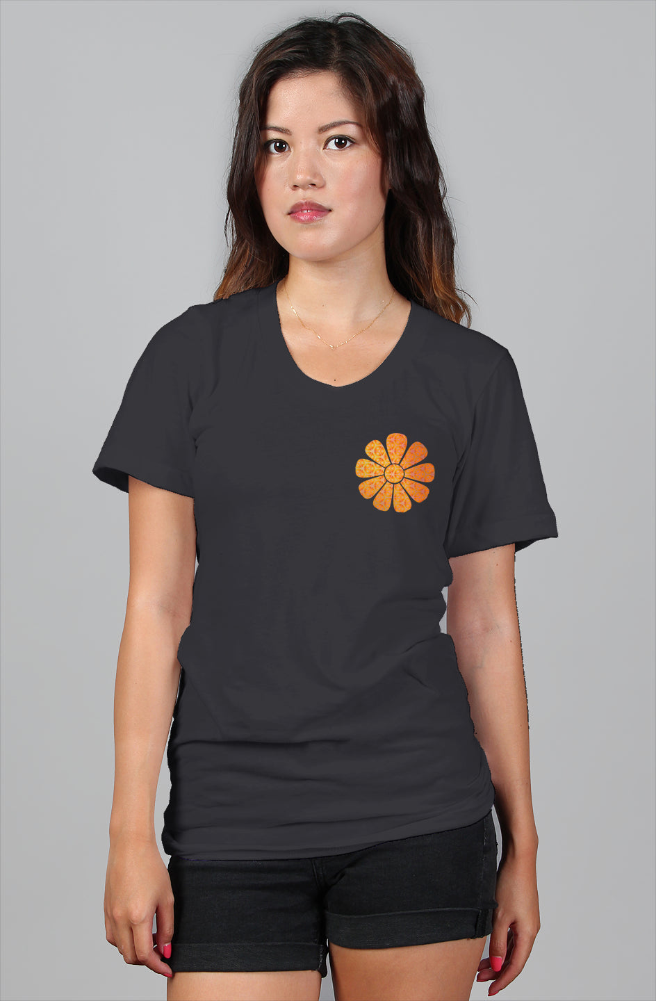 womens relaxed t shirt - Psychedelic Batik Eyes Flower