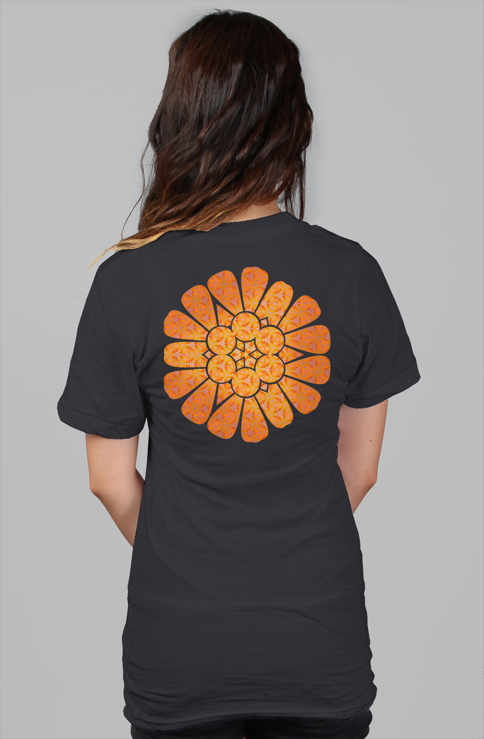 womens relaxed t shirt - Psychedelic Batik Eyes Flower