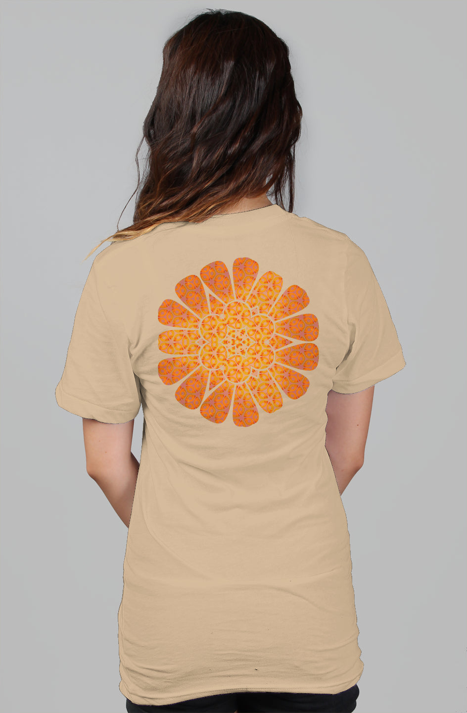 womens relaxed t shirt - Psychedelic Batik Eyes Flower