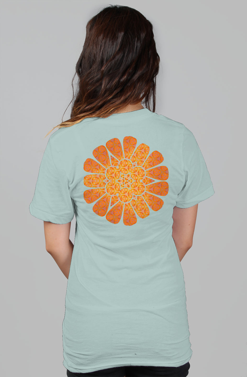 womens relaxed t shirt - Psychedelic Batik Eyes Flower