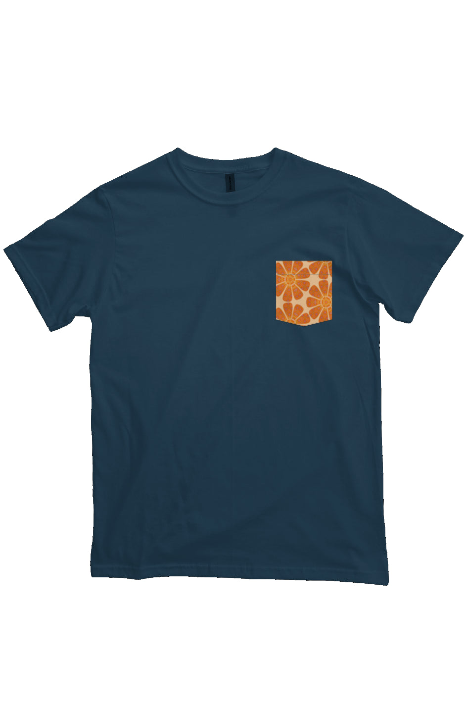 Organic Pocket T-Shirt - Batik Flower