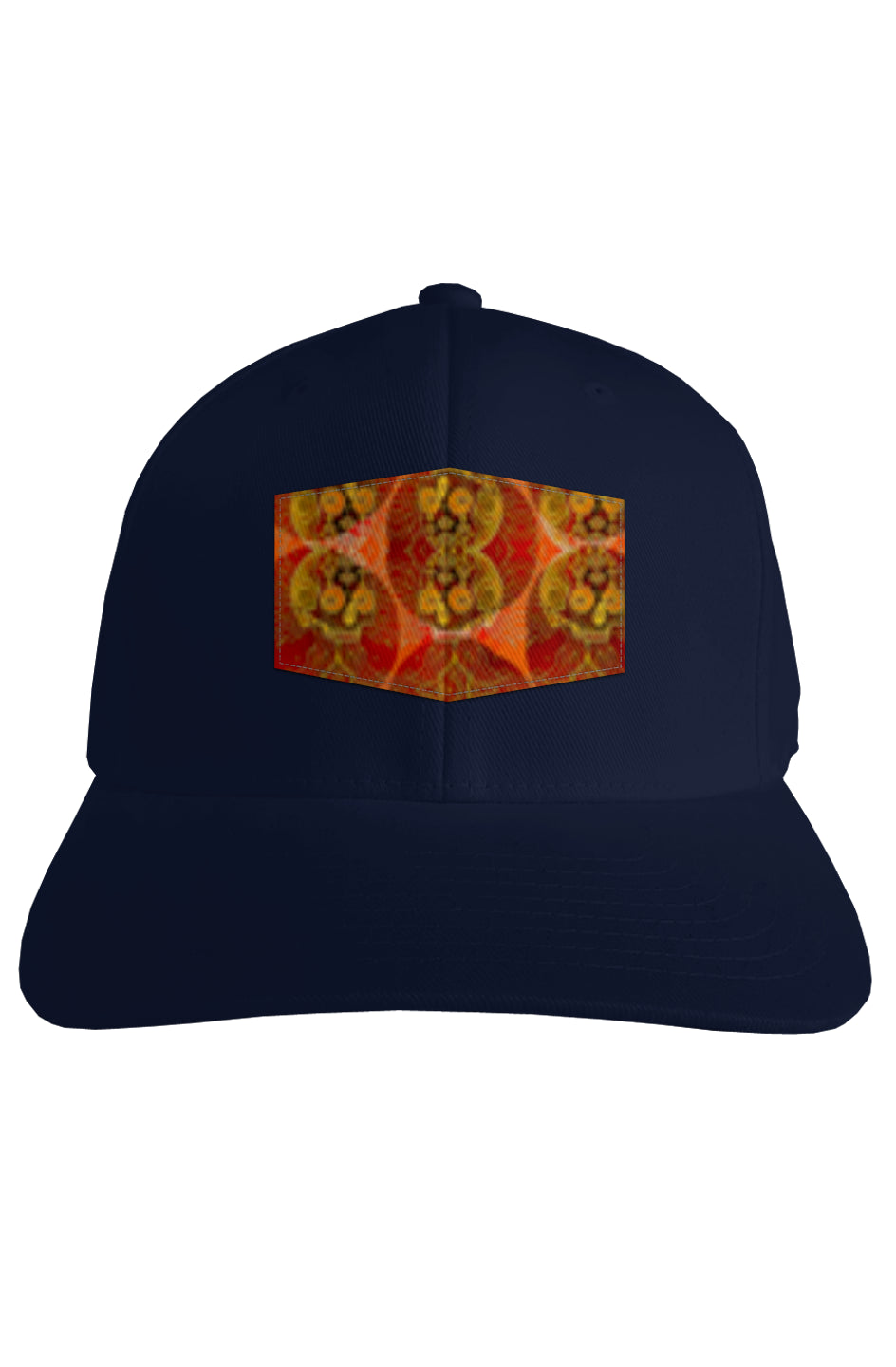 Fitted Cap - Fireburst Skull Pattern
