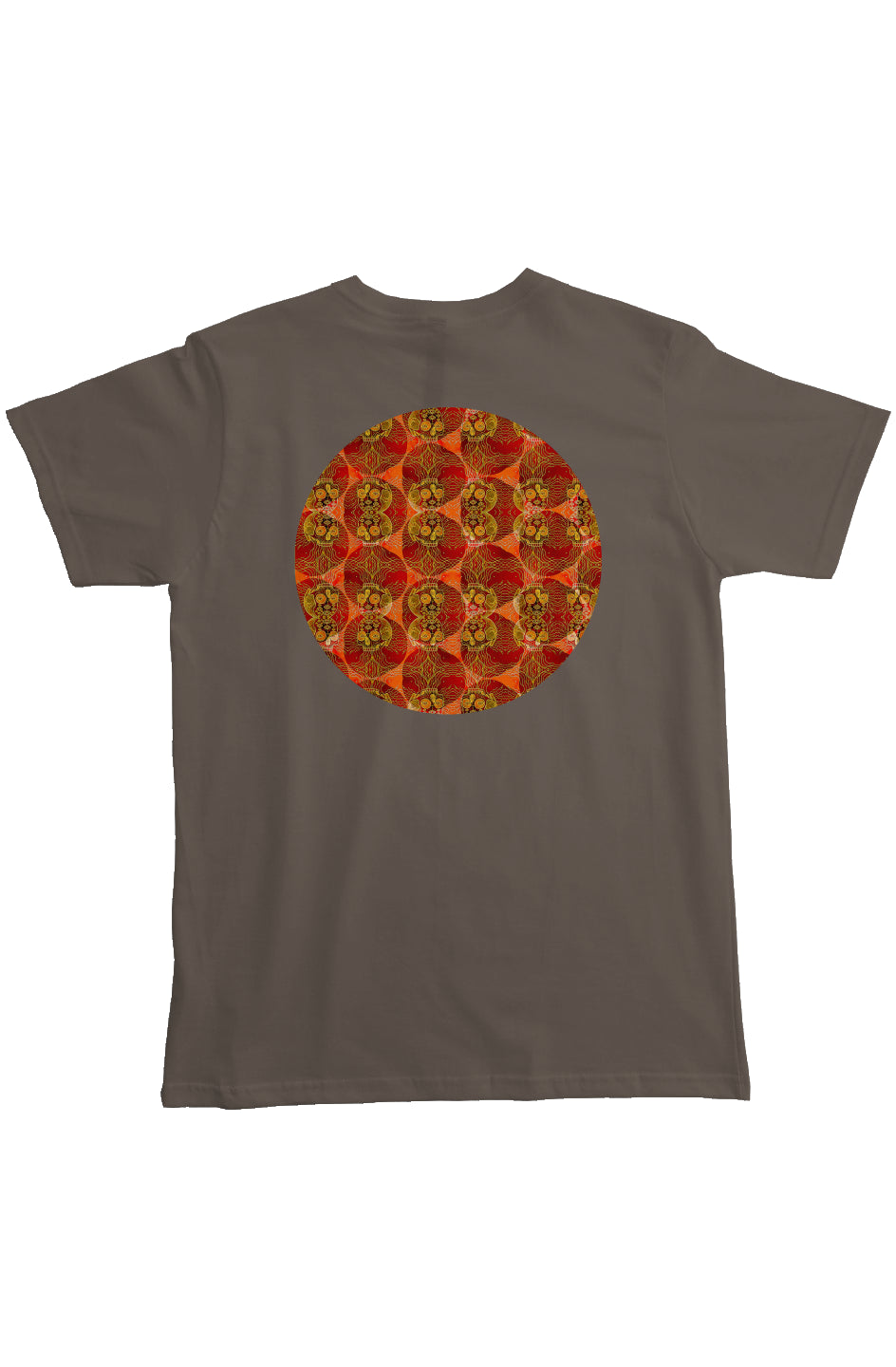 Organic Pocket T-Shirt - Fireburst Skull Pattern