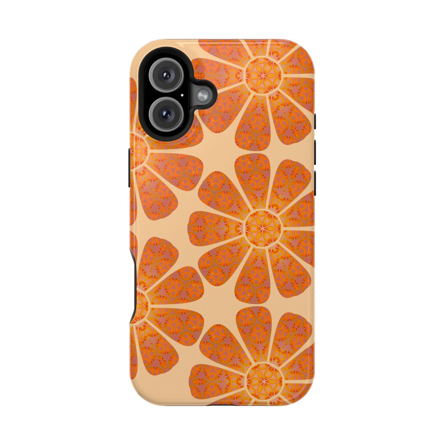 Magnetic iPhone Case - Batik Eyes Flower Pattern