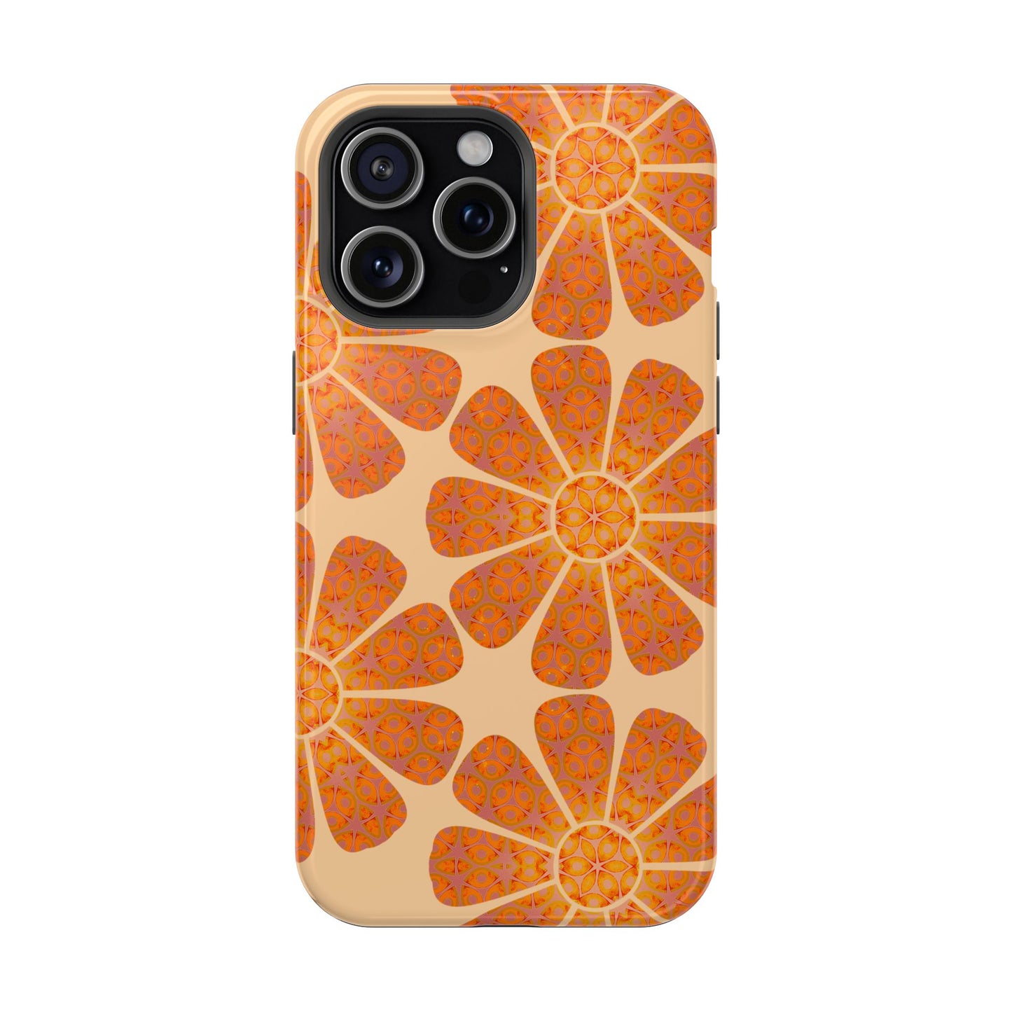 Magnetic iPhone Case - Batik Eyes Flower Pattern